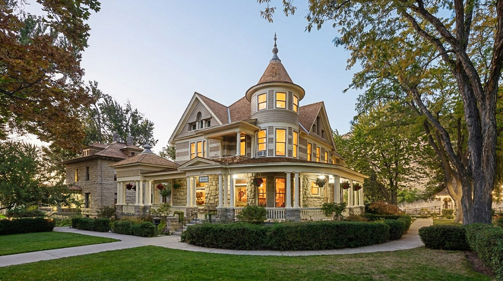 Evening side of house
