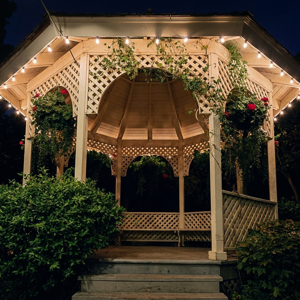 Gazebo at night