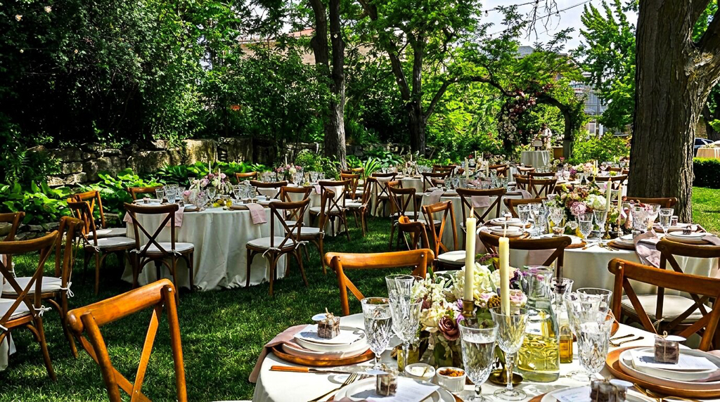 Elegant yard setting